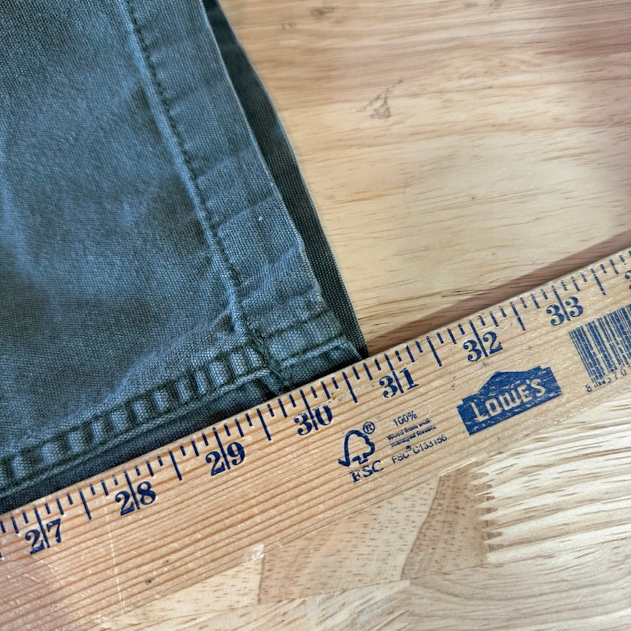 Carhartt Relaxed Fit Pants green rugged canvas work Mens 31x32 MOS