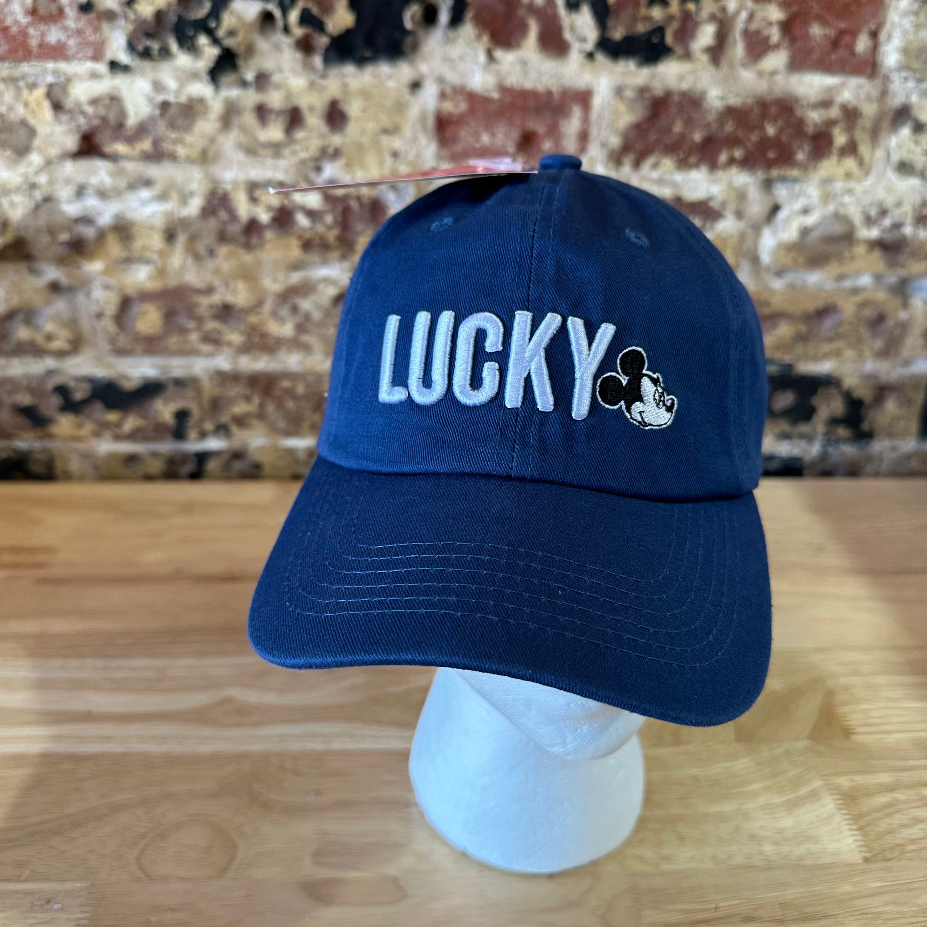 Lucky Brand Disney Mickey Mouse Navy Blue Embroidered Snapback Hat New NWT