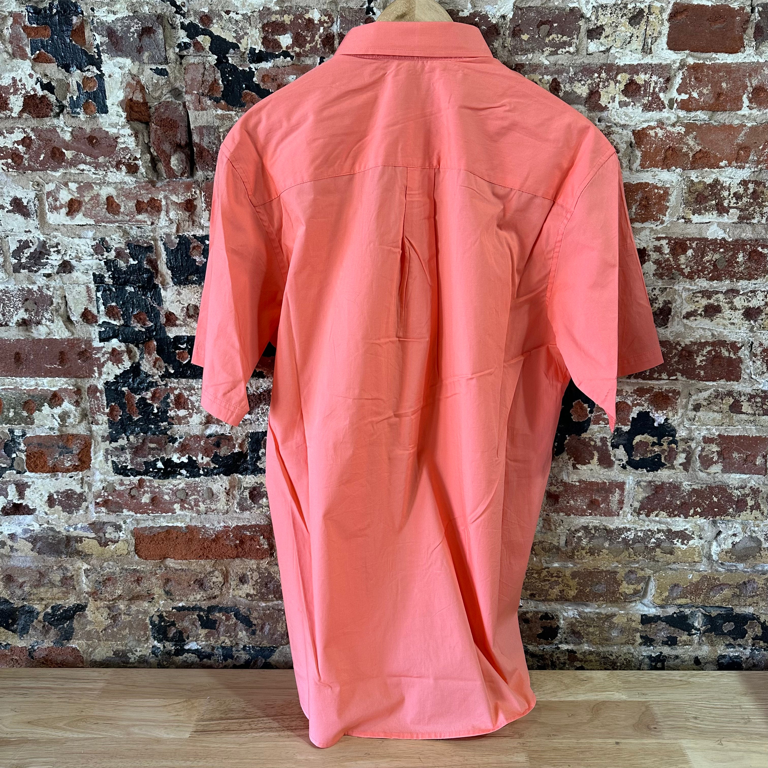 Wrangler George Strait Button Up Shirt Mens Large Tall Western S/S Salmon NEW