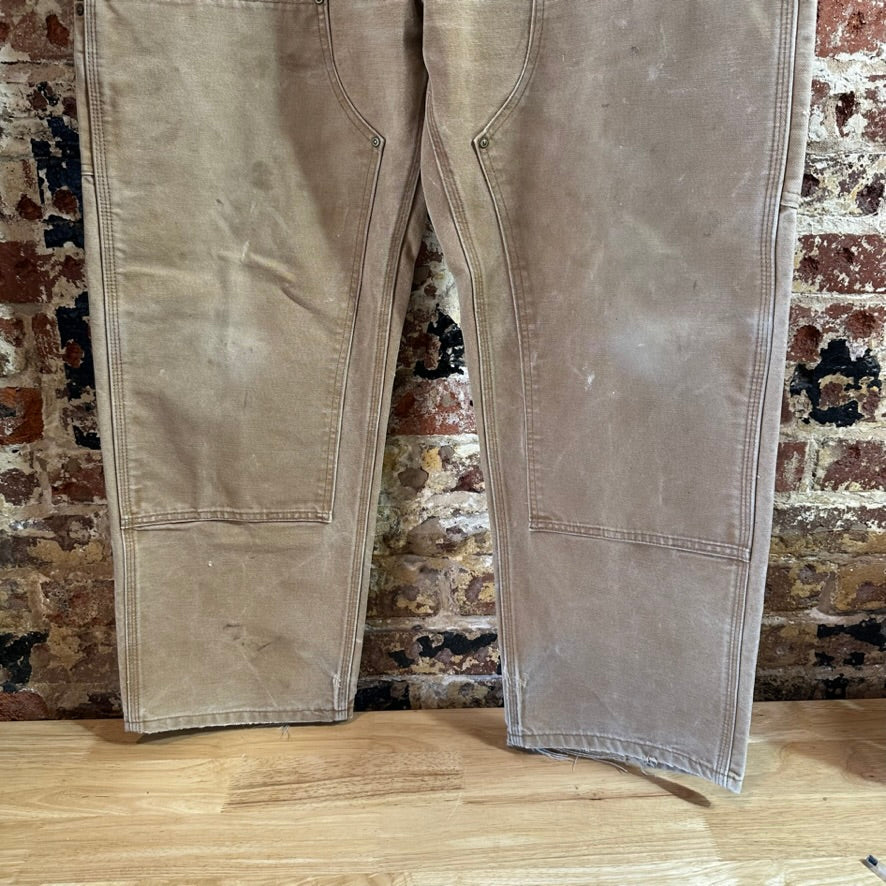 Carhartt B01 BRN Mens 38x32 Double Knee Pants