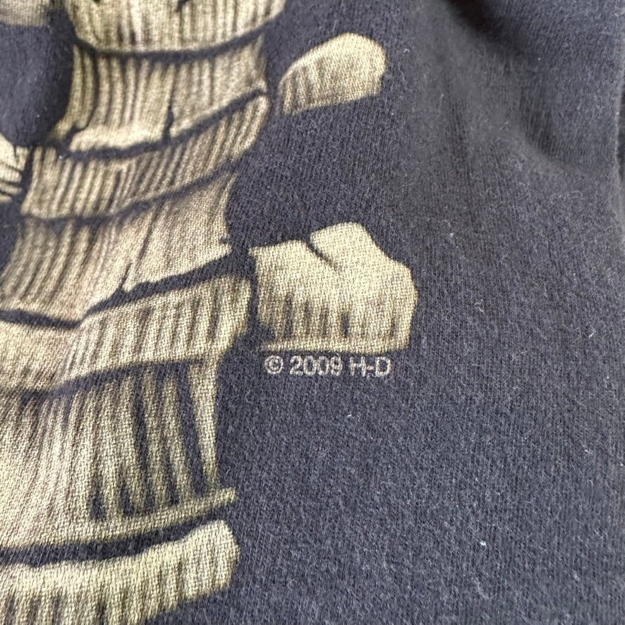 Harley Davidson T-Shirt Mens XL Long Sleeve Rare Skelton Bones