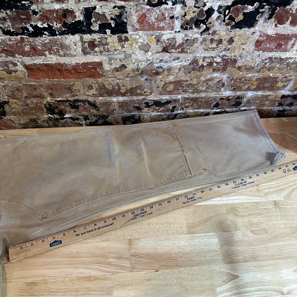 VTG Carhartt 62W Brown Mens 35x32 Double Knee Pants