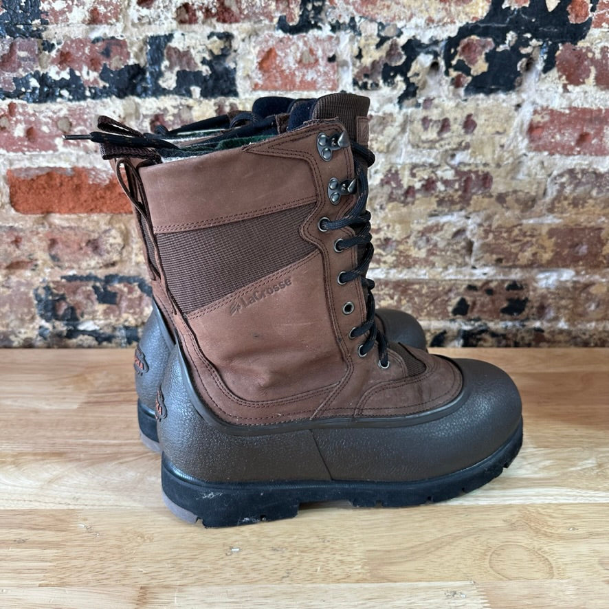 Lacrosse Alpha Iceman Men’s Size 10 Boots 5mm Thinsulate Ultra Brown