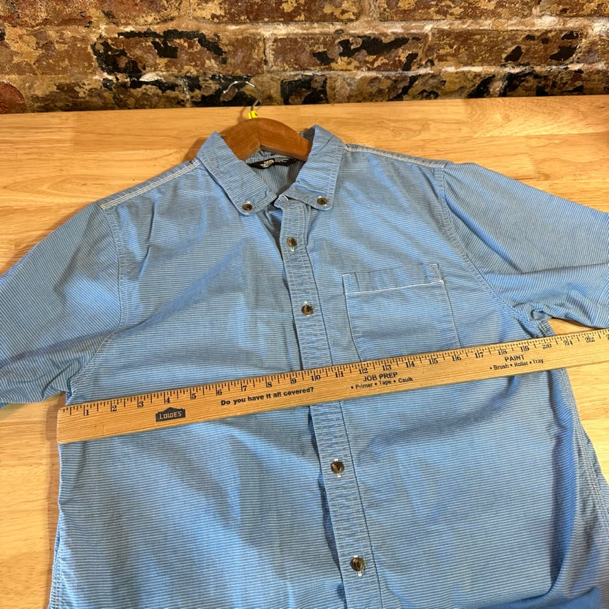 North Face Mens Medium Blue S/S Button Shirt