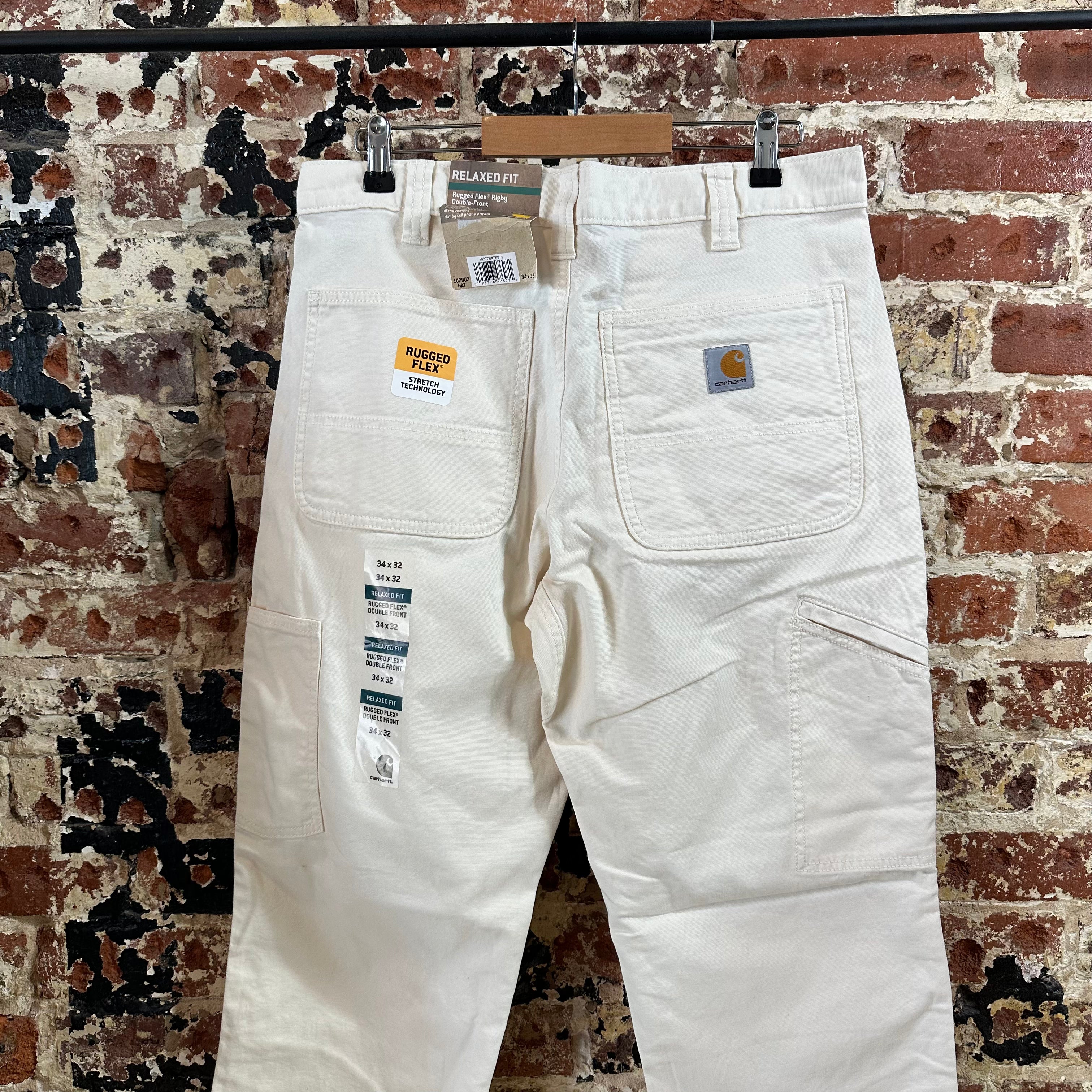Carhartt Natural Mens 34x32 Double Knee Pants