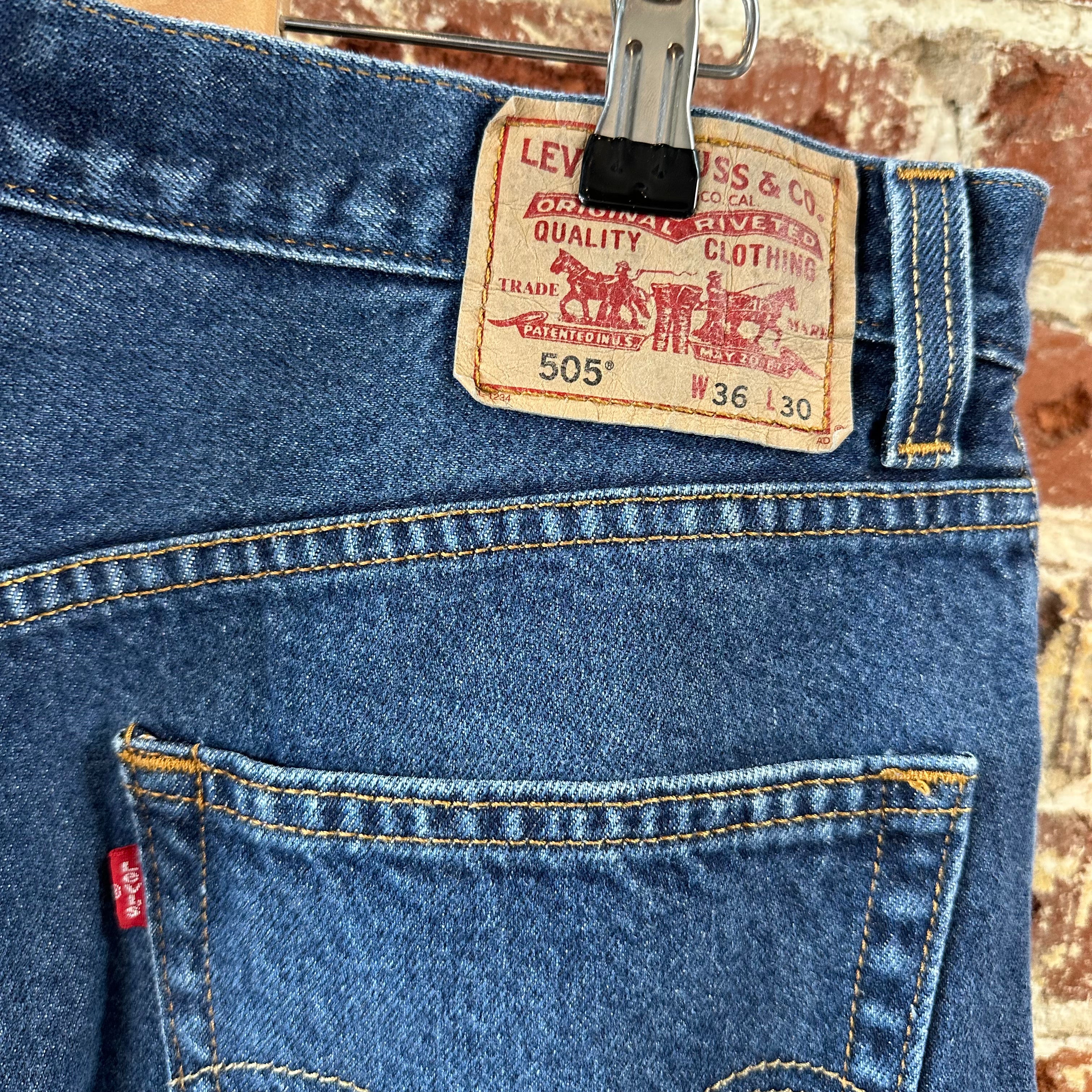 Levi's 505 Mens 36x30 Blue Jeans