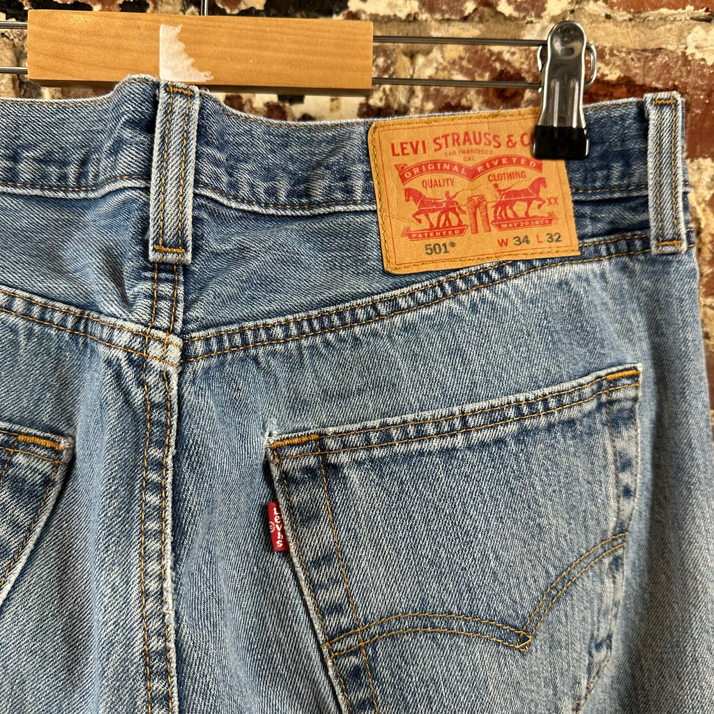 Levi's 501 Mens 34x32 Blue Jeans