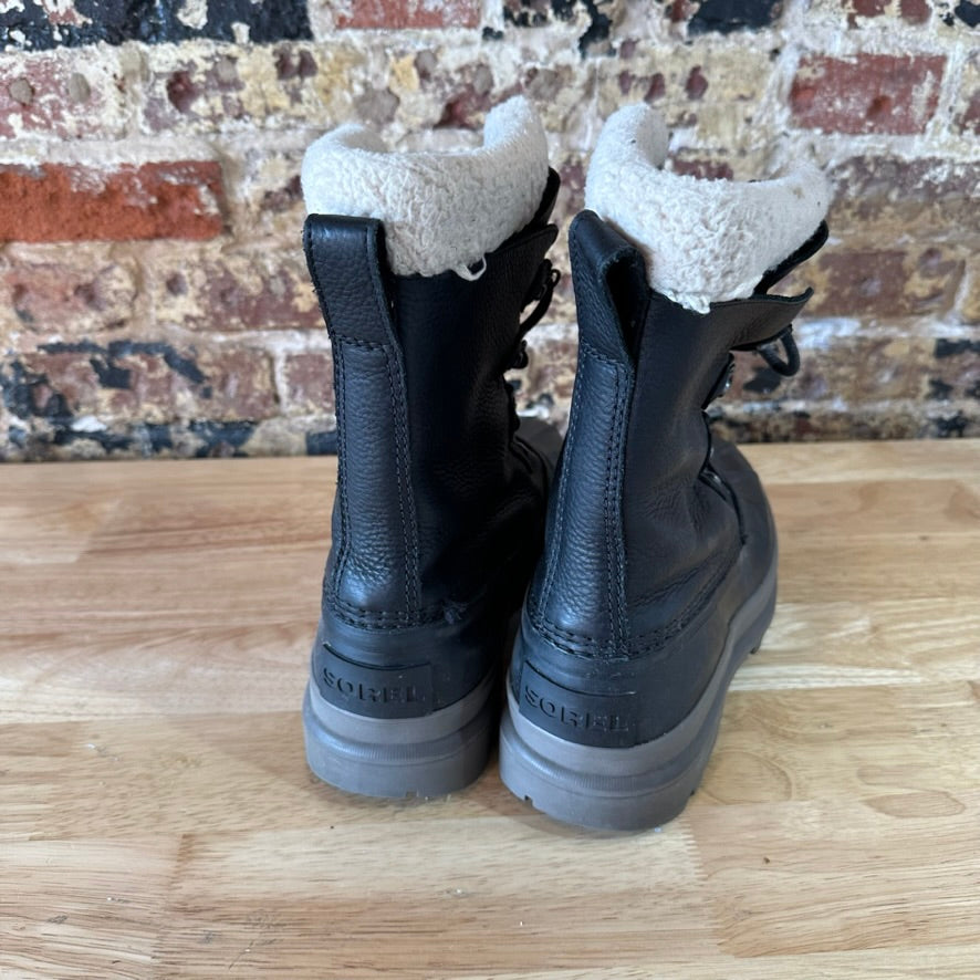 Sorel Caribou Waterproof Leather Insulated Black Boots NM3907-010 Men’s Sz 9