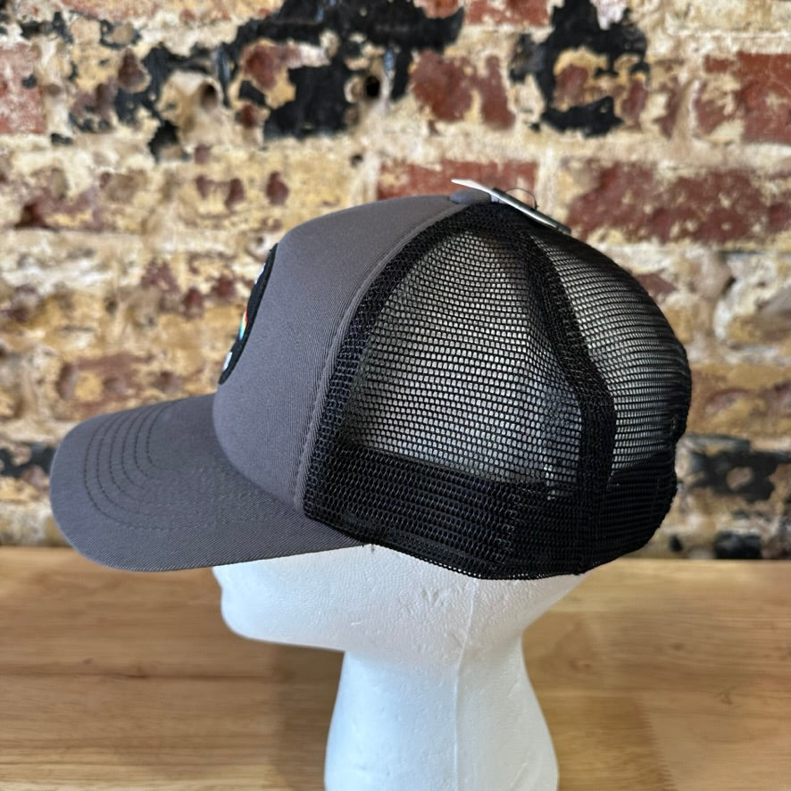 Lucky Brand Pink Floyd Dark Side of the Moon Trucker Hat Grey Black Snapback New