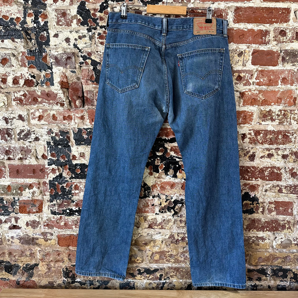 Levis 505 Jeans Mens 34x30 Regular Zip fly Blue denim Levi's