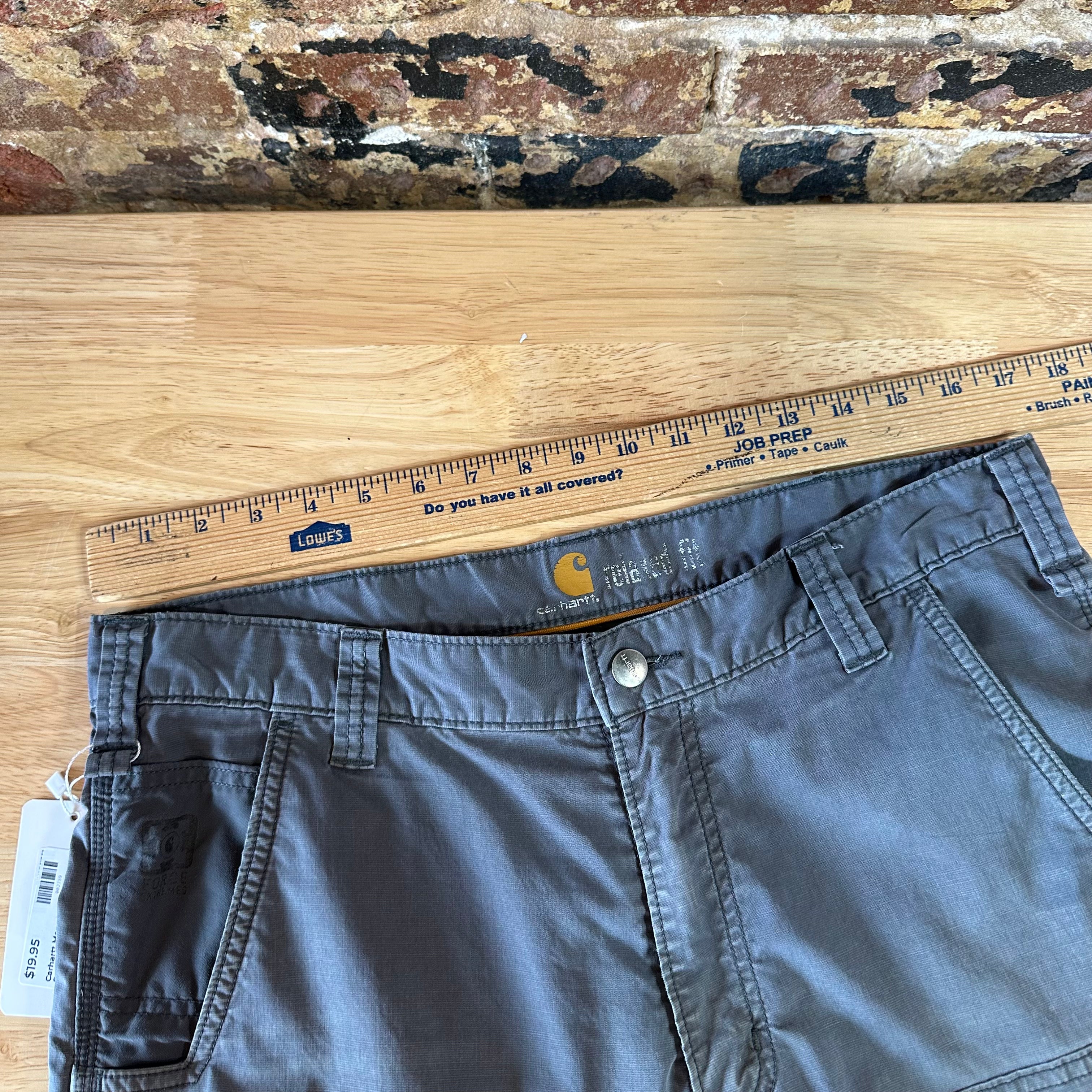 Carhartt Mens 36x30 Gray Pants