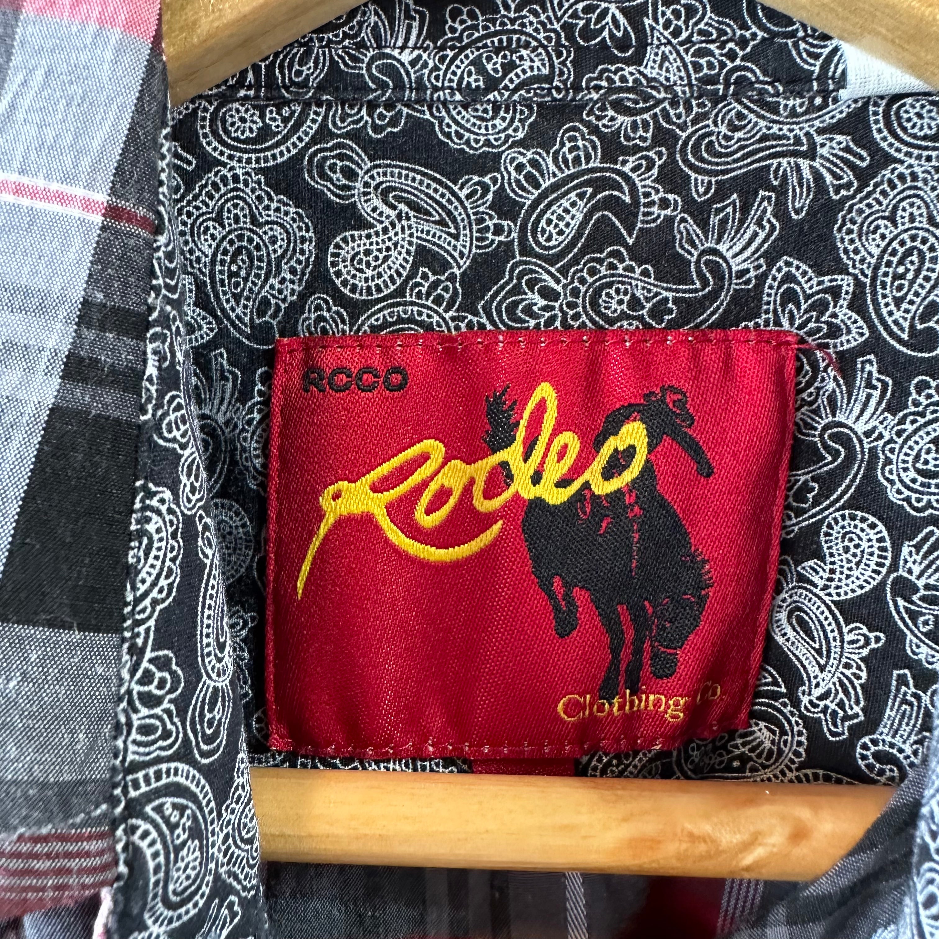 Rodeo Button Up Shirt Mens Small Western Short Sleeve