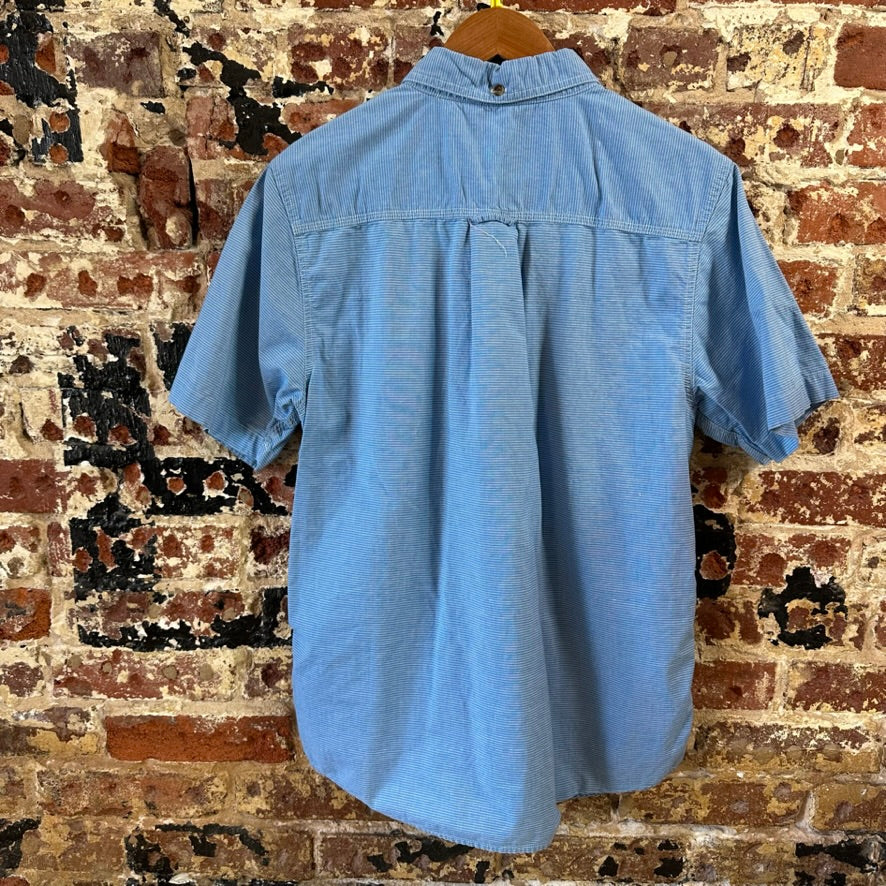 North Face Mens Medium Blue S/S Button Shirt