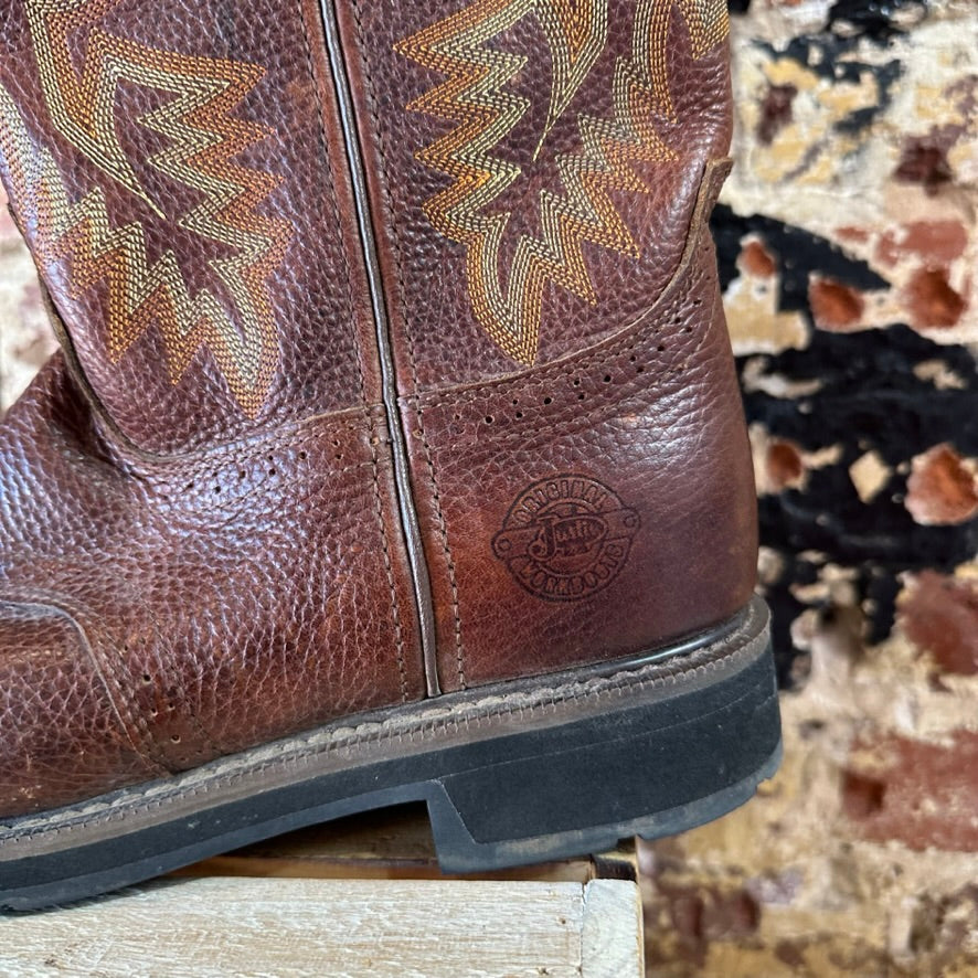 Justin Mens 10.5 Brown Boots
