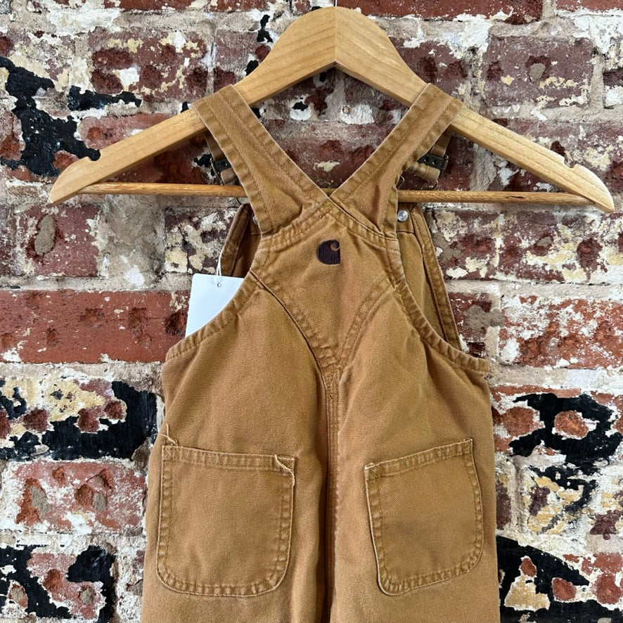 Carhartt Overalls Canvas Brown toddler boys Size 3T Bibs