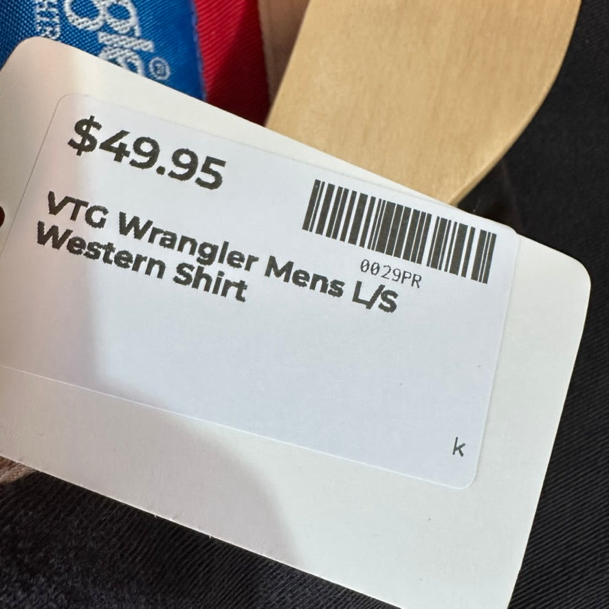 Wrangler Mens XL L/S Button Up