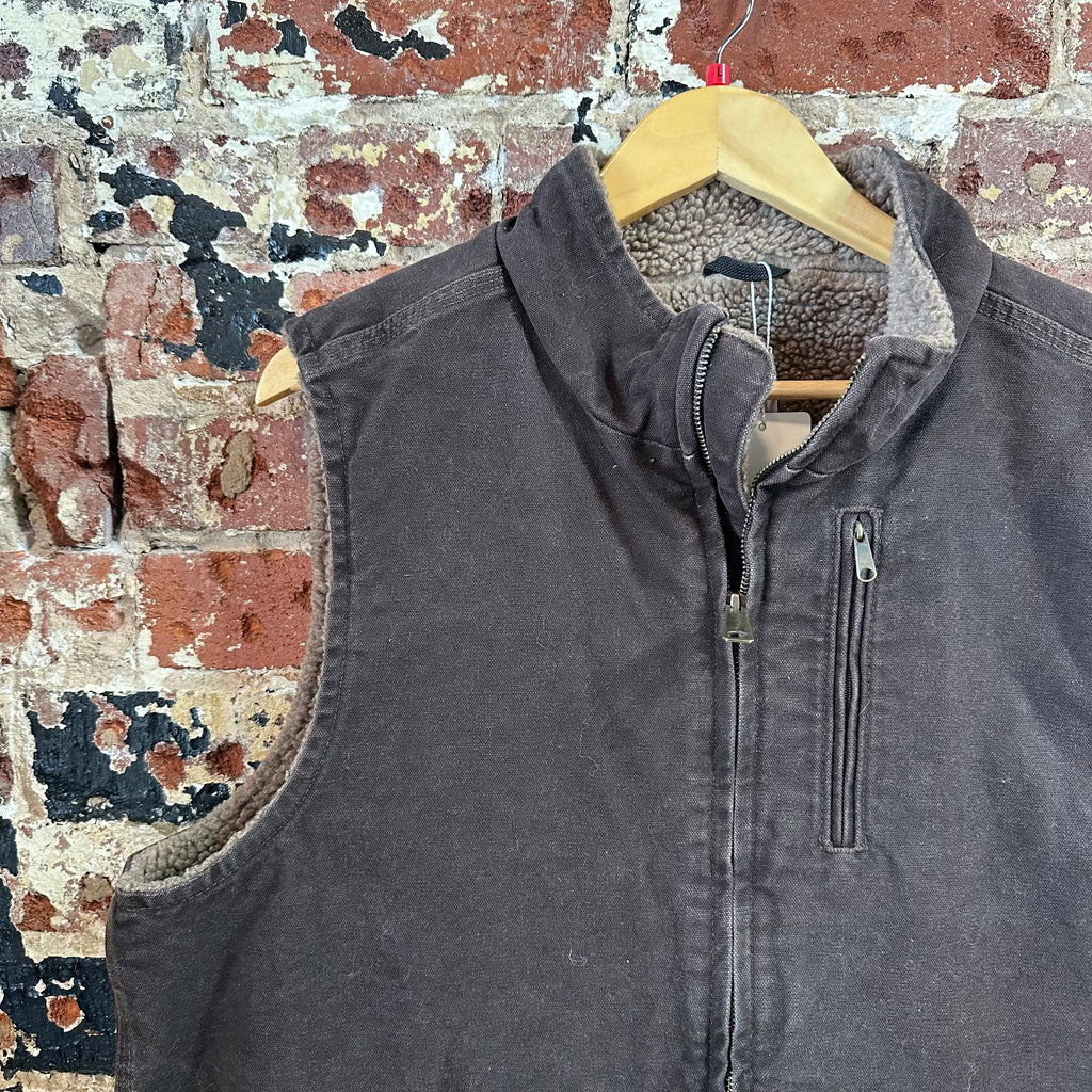 Carhartt V33 Brown Sherpa Lined Men's Large Tall Vest