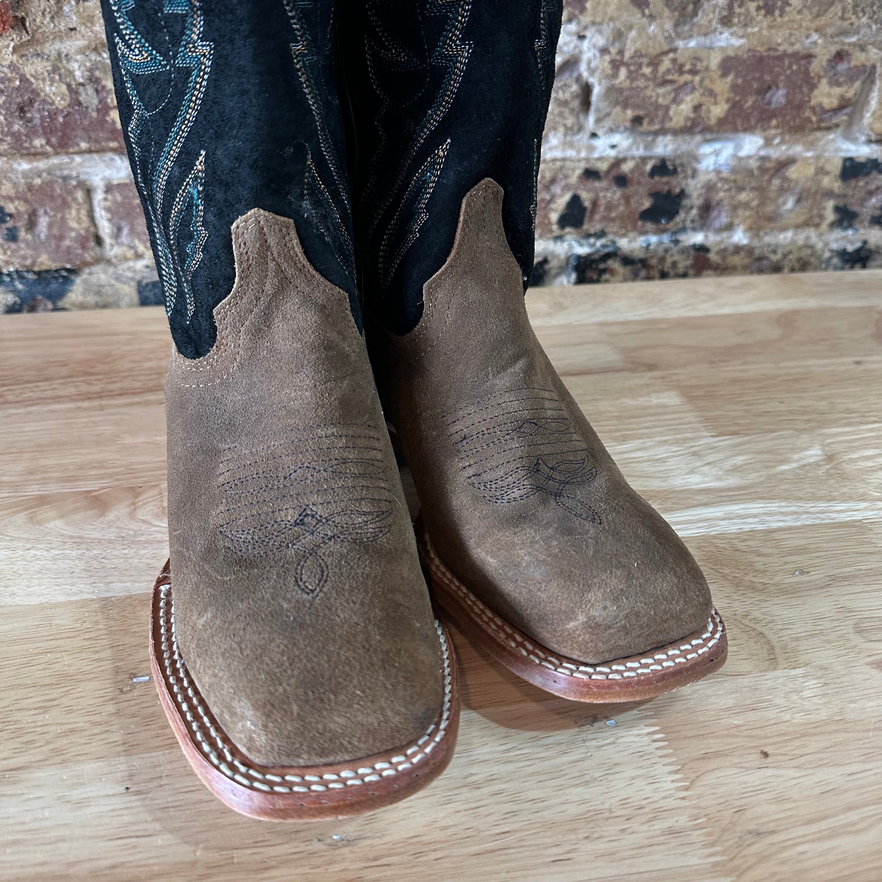 Justin Women's Palisade Western Boots JP2605 -  Sz 6.5 B Tan & Black