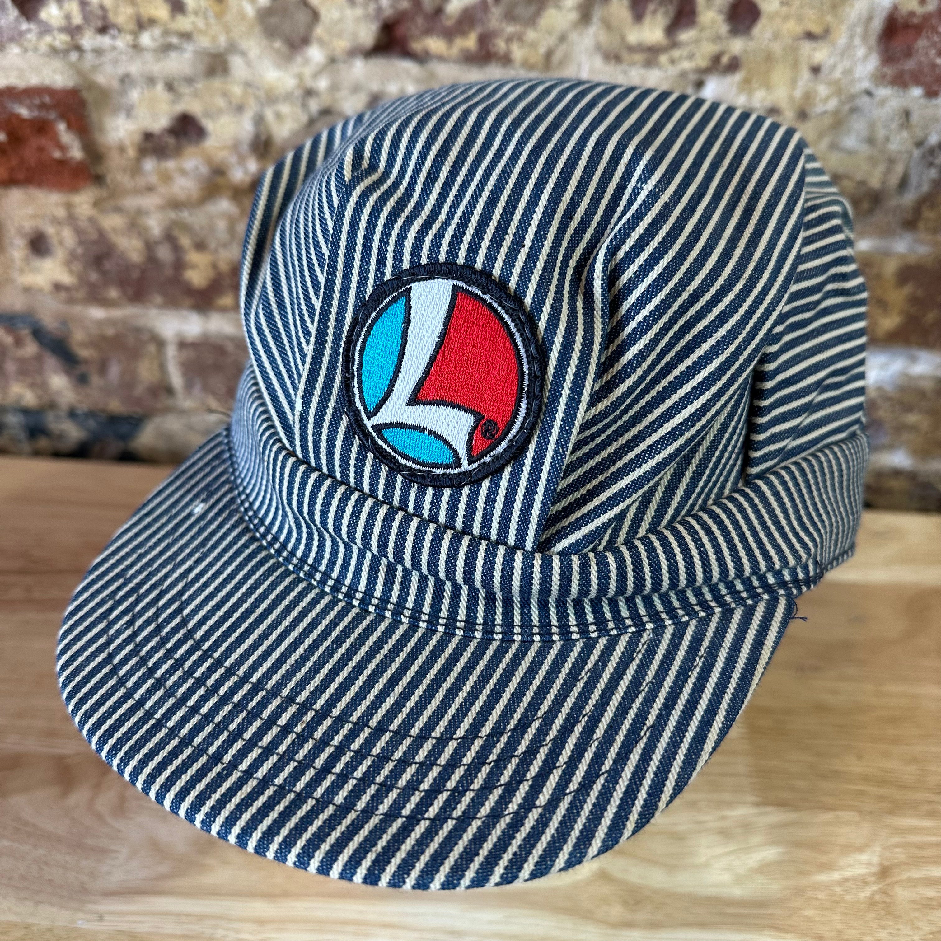 Vintage Classic LIONEL TRAINS HICKORY-STRIPED ENGINEER'S HAT Adult Size