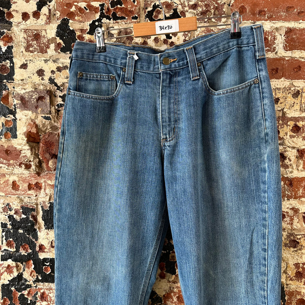 Carhartt Mens 34x30 Blue Jeans
