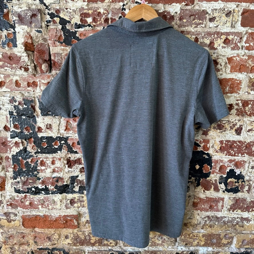 Prana Polo Shirt Mens Small Gray Golf Short Sleeve Casual Work