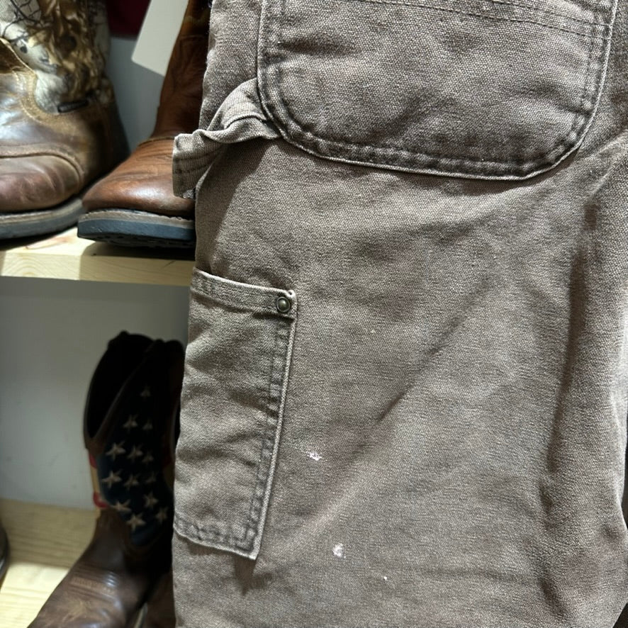VTG Carhartt R27 CHT Mens 34x30 Brown Bibs