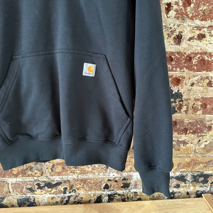 Carhartt Rain Defender 1/4 Zip Black Men’s Size Small Hoodie Logo