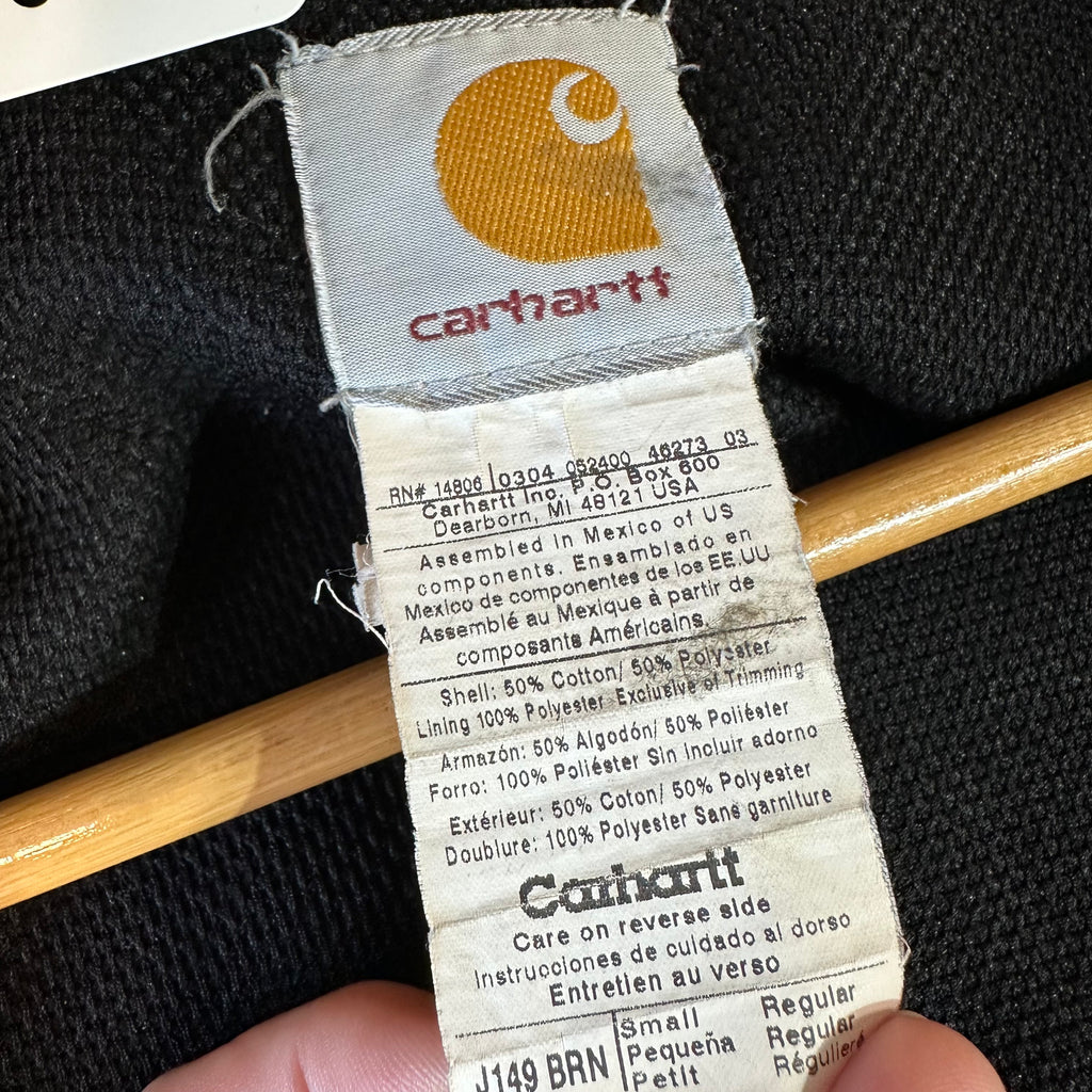 Carhartt J149 Brown Men's Small Zip Hoodie