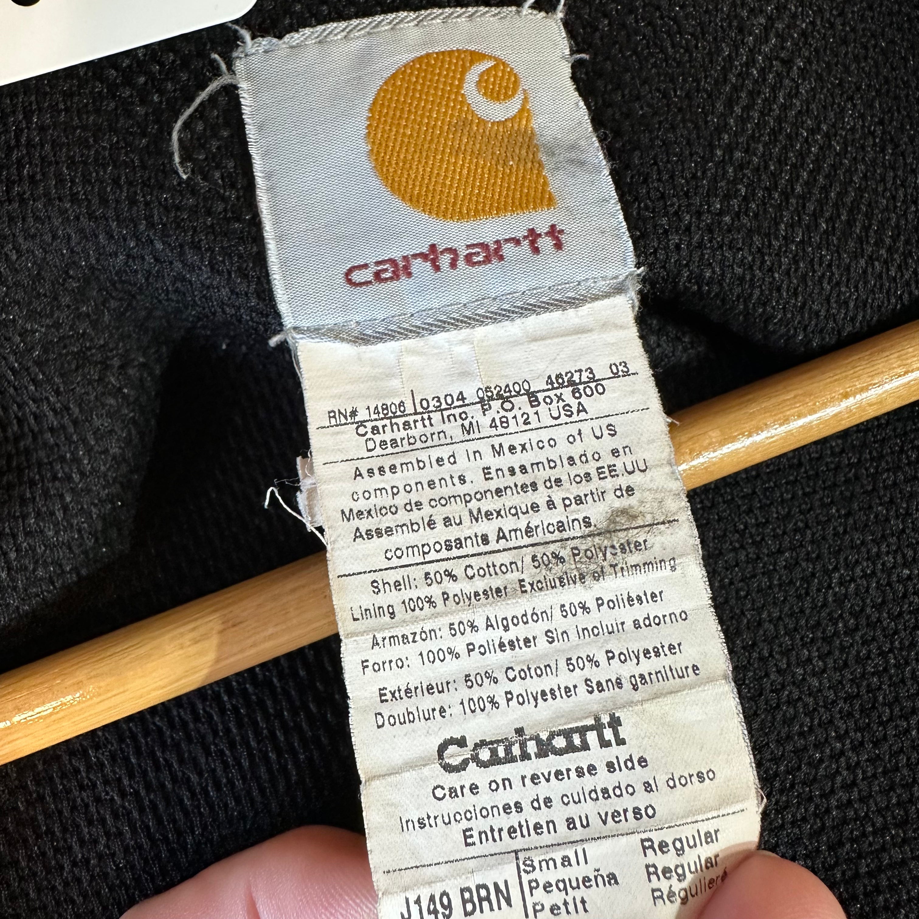 Carhartt J149 Brown Men's Small Zip Hoodie