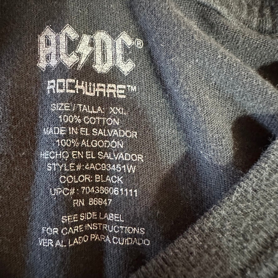 AC/DC Women's 2XL S/S T-Shirt