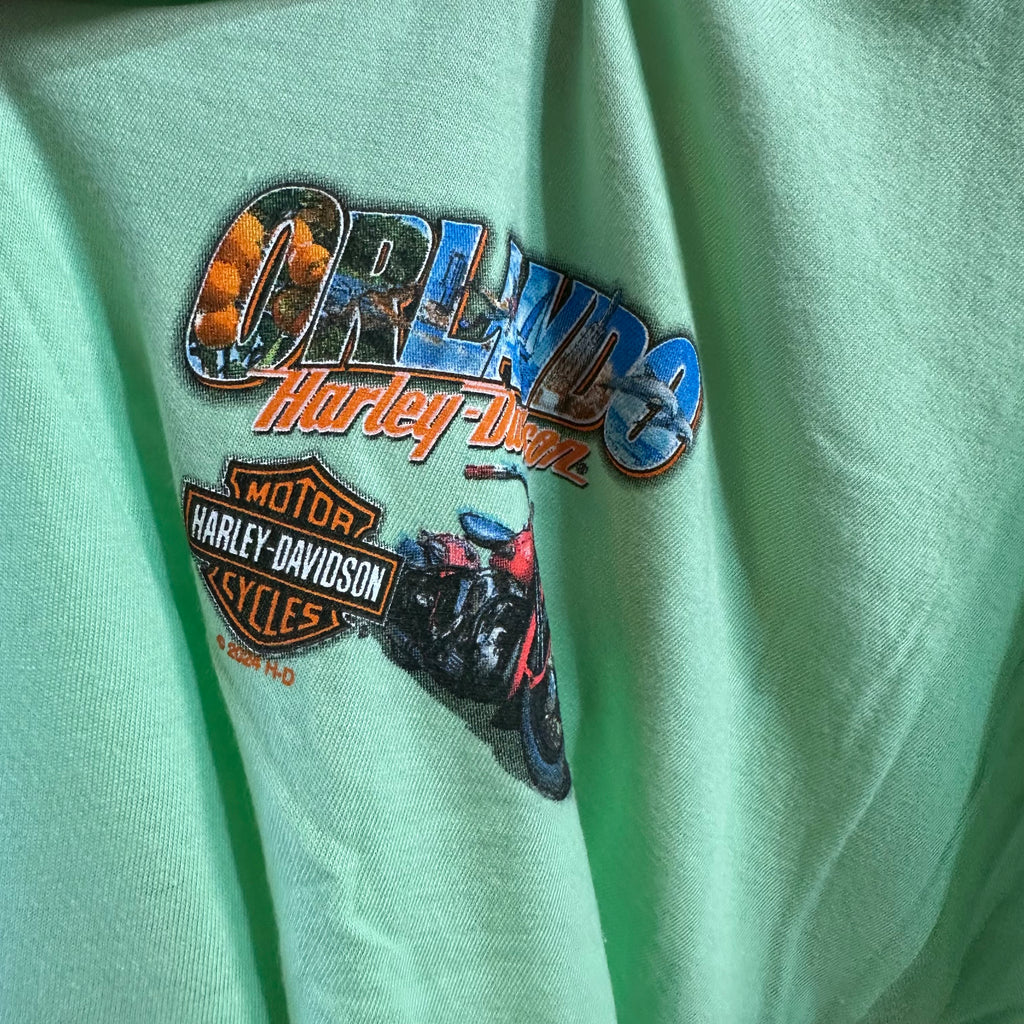 Harley Davidson Men's 2XL Short Sleeve Green T-Shirt NEW