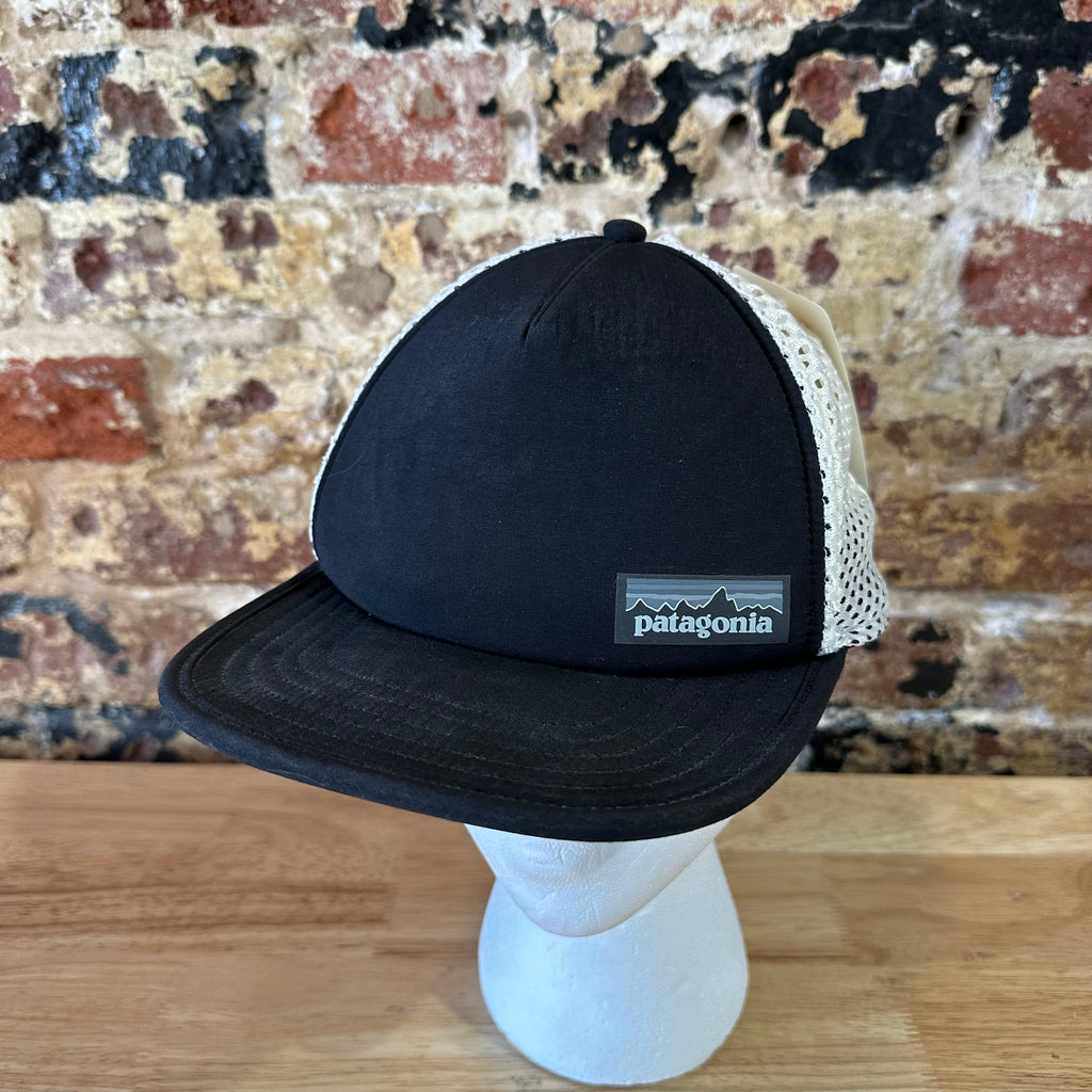 Patagonia Duckbill Black &amp; White Mesh Adjustable Running Hat / Cap