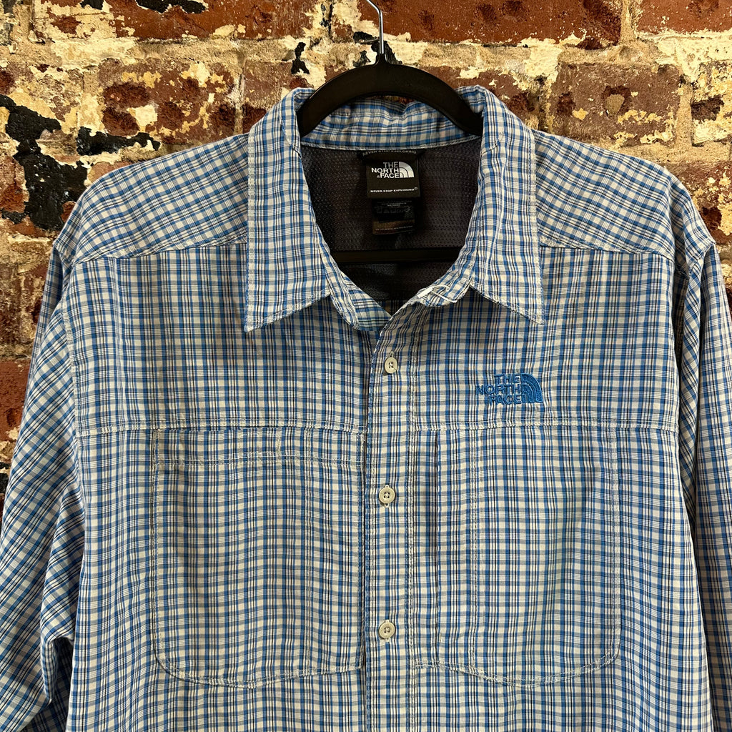 North Face Men's Large Blue Button Shirt