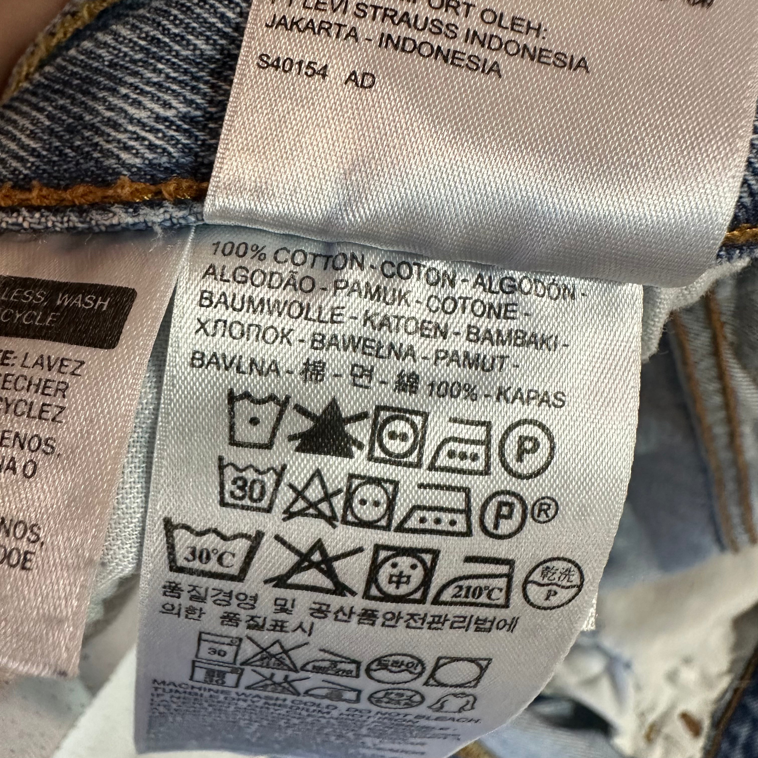 Levi's 501 Mens 38x32 Blue Jeans