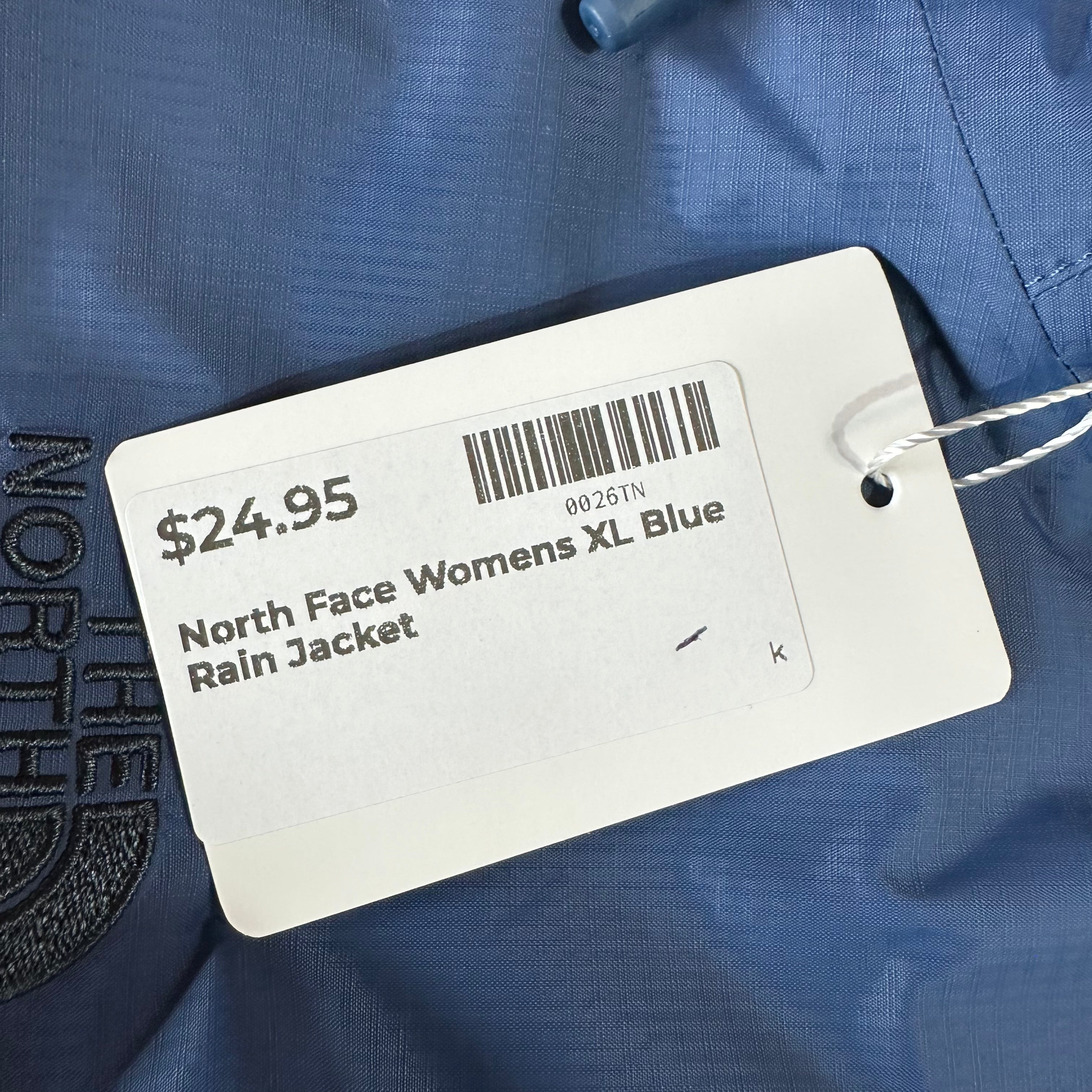 North Face Womens XL Blue Rain Jacket