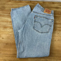 Levis 505 Jeans Mens 38x32 Regular Zip fly (measures 37x30) Blue denim Levi's