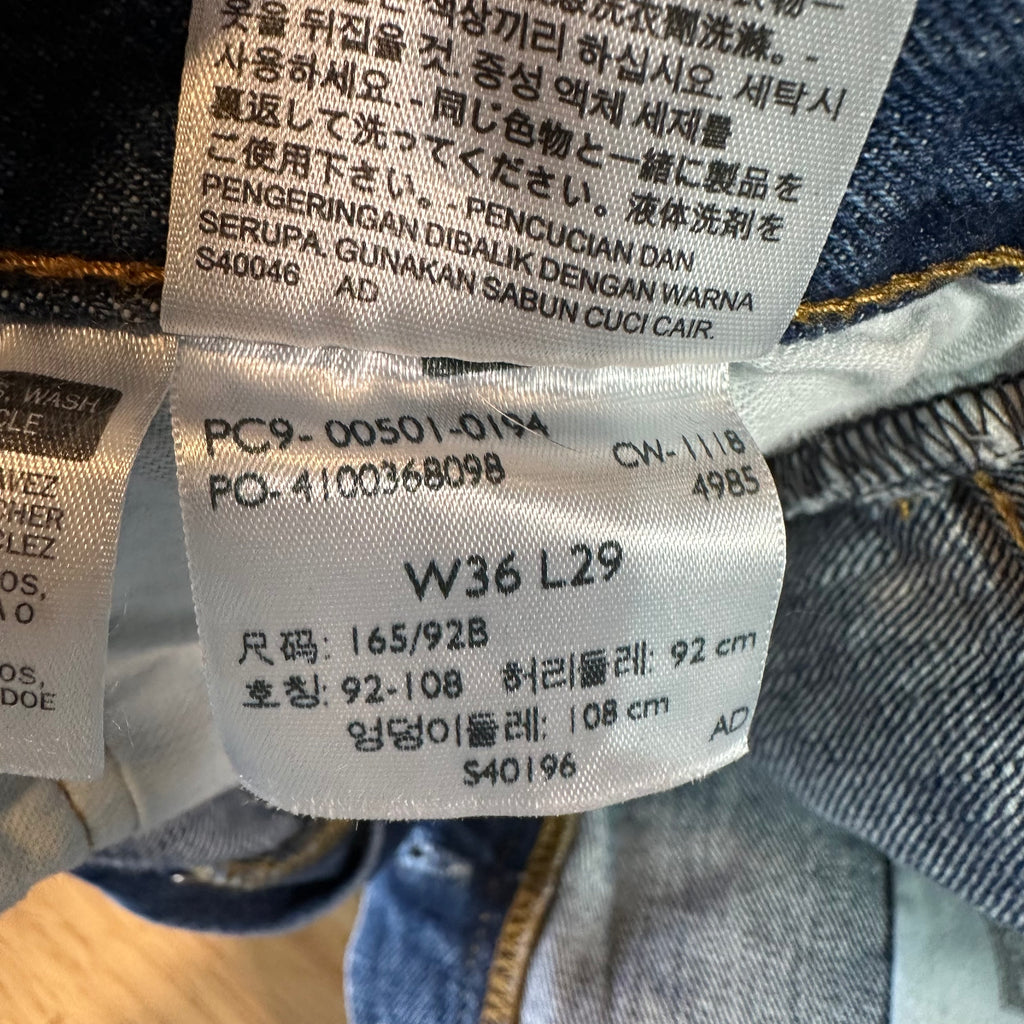 Levis 501 Mens 36x29 Blue Jeans