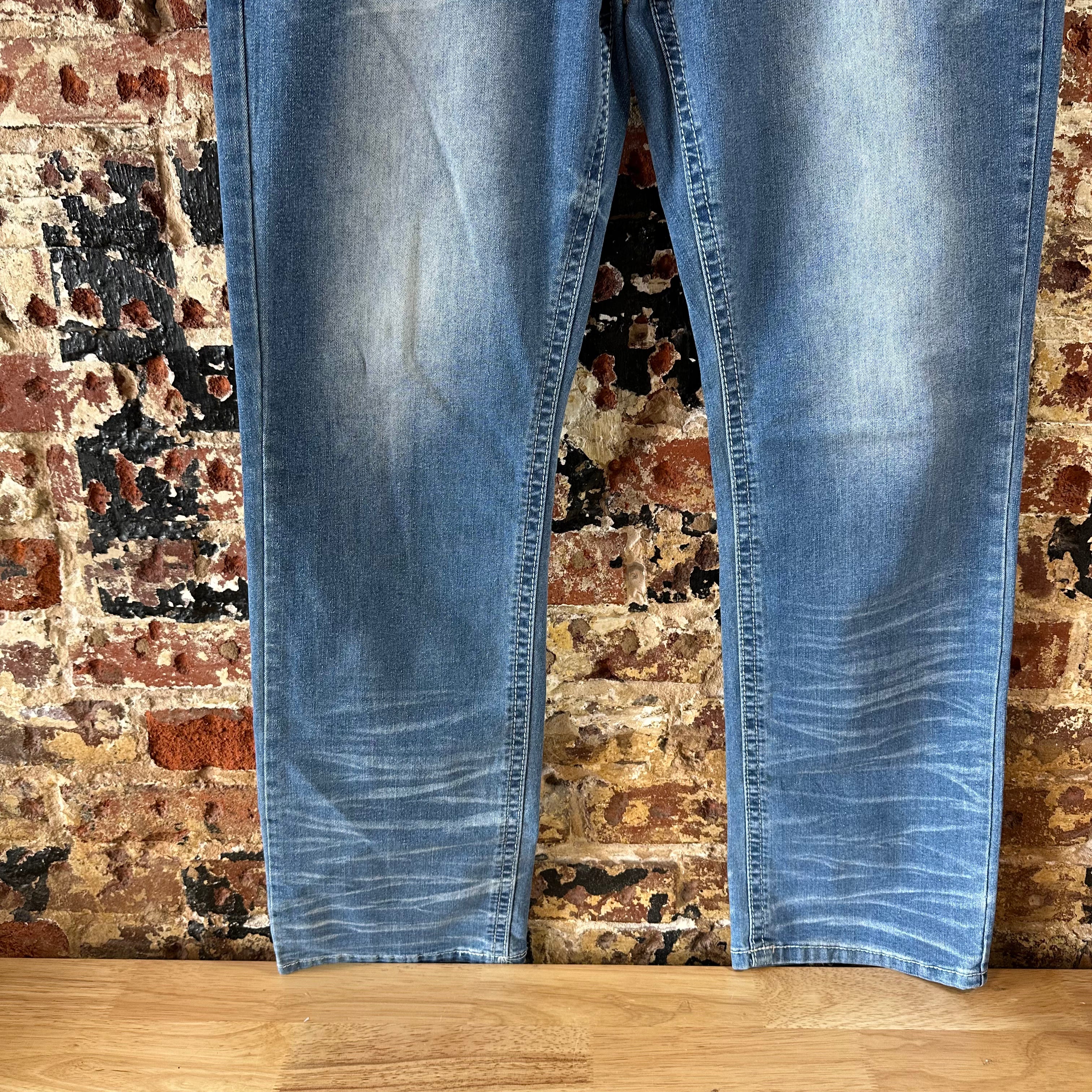 True Luck Mens 34x30 Blue Jeans