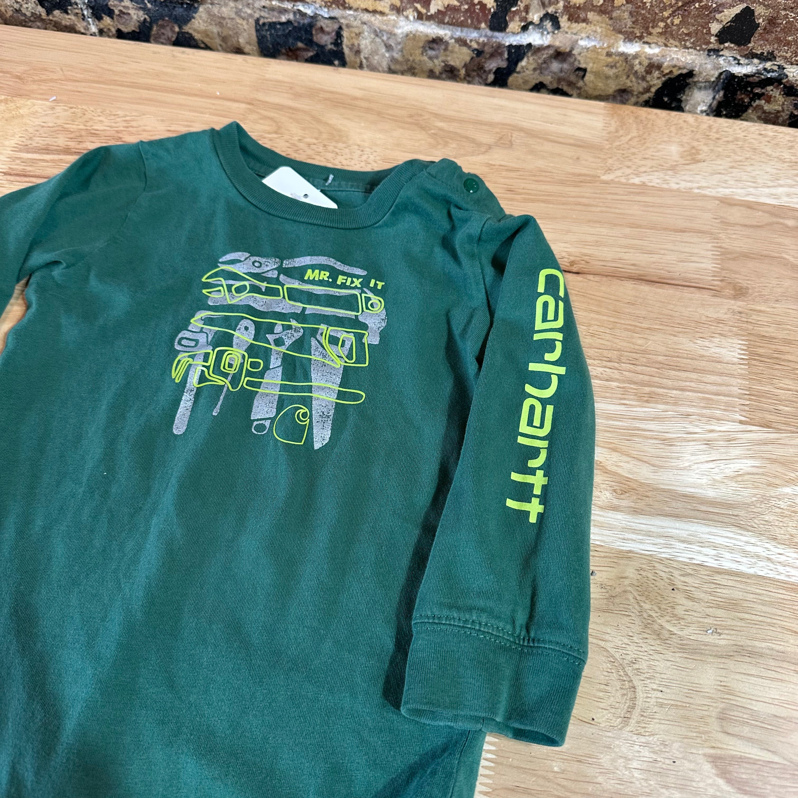 Carhartt Long Sleeve one piece Boys 24M Outdoor Toddler Hunting Green