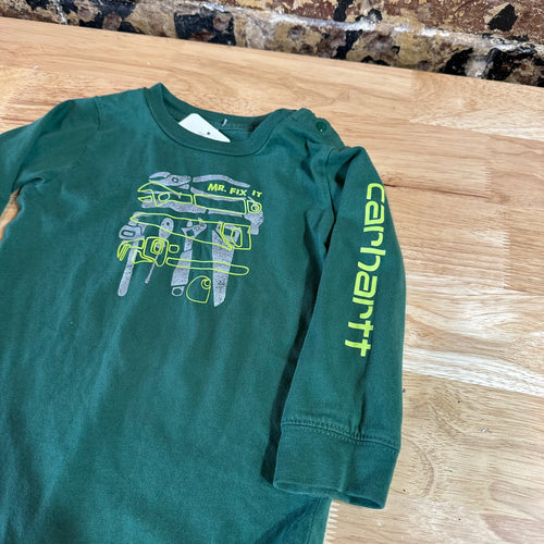 Carhartt Long Sleeve one piece Boys 24M Outdoor Toddler Hunting Green
