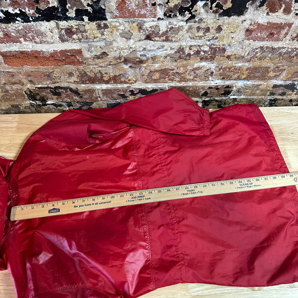 Columbia Windbreaker Women's Small Red Outdoor Rain Jacket Full Zip Hooded