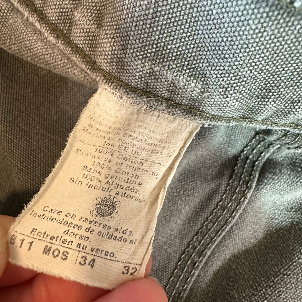 Carhartt Mens 34x32 Green Pants