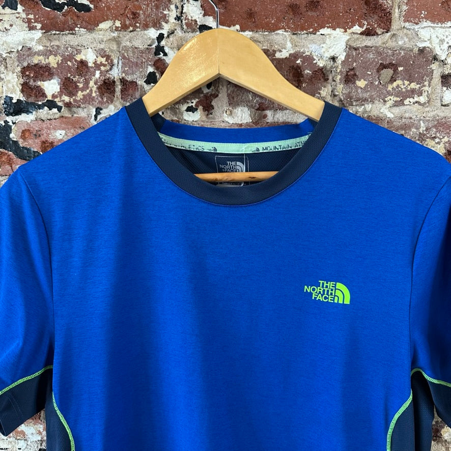 The North Face Short Sleeve T-Shirt Tee Blue Base layer Mens Small Workout