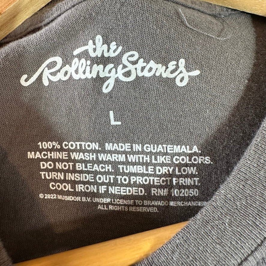 THE ROLLING STONES Rock Band T Shirt Womens Size Large Gray