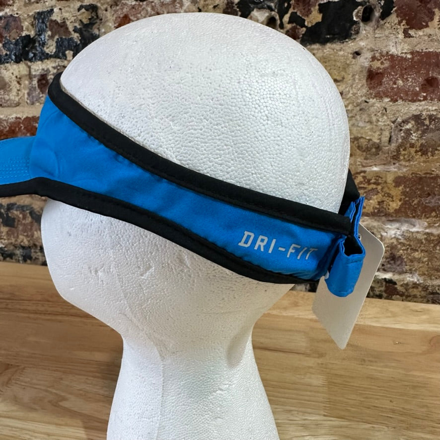 Nike Dri-Fit Featherlight Dri-Fit Blue Visor Hat Strapback OSFM Swoosh