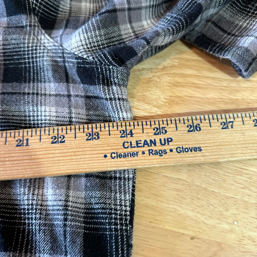 Wrangler Wrancher Flannel Shirt Mens XLT Pearl Snap Button Long Sleeve Plaid
