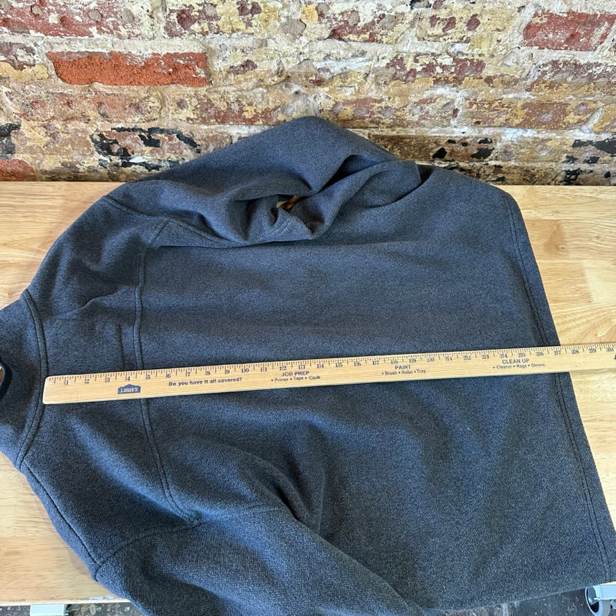 Carhartt Sweatshirt Mens 2XL Gray Quarter Zip Pullover Fleece Pockets