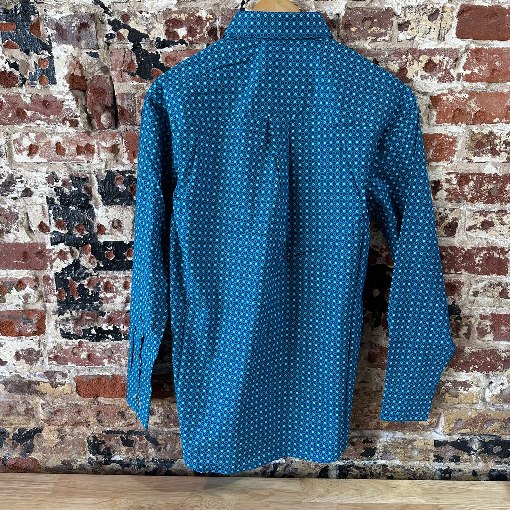 Wrangler George Strait Button Up Shirt Mens Small Western Blue NEW