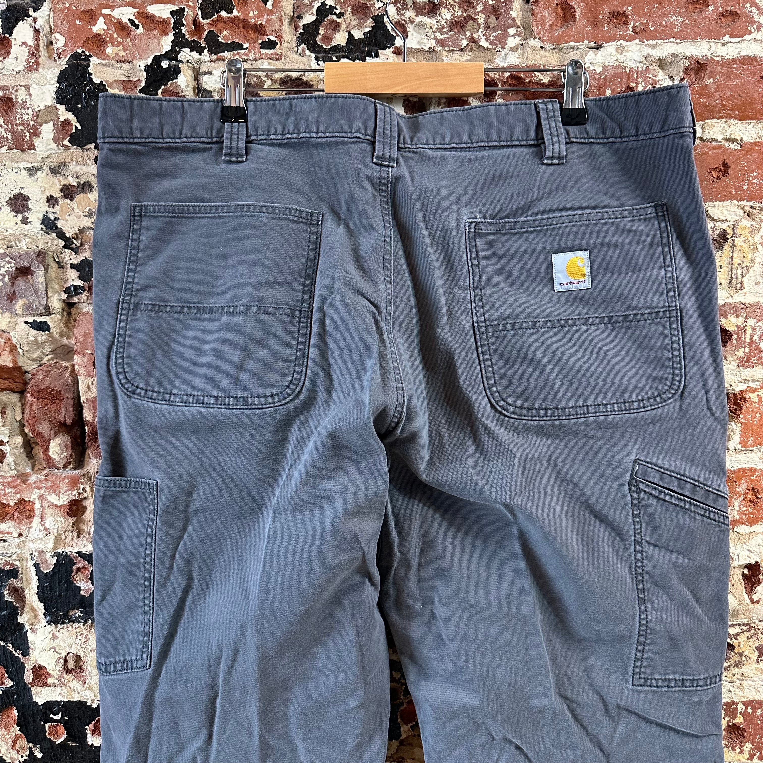 Carhartt Double Knee Mens 42x32 Gray Pants