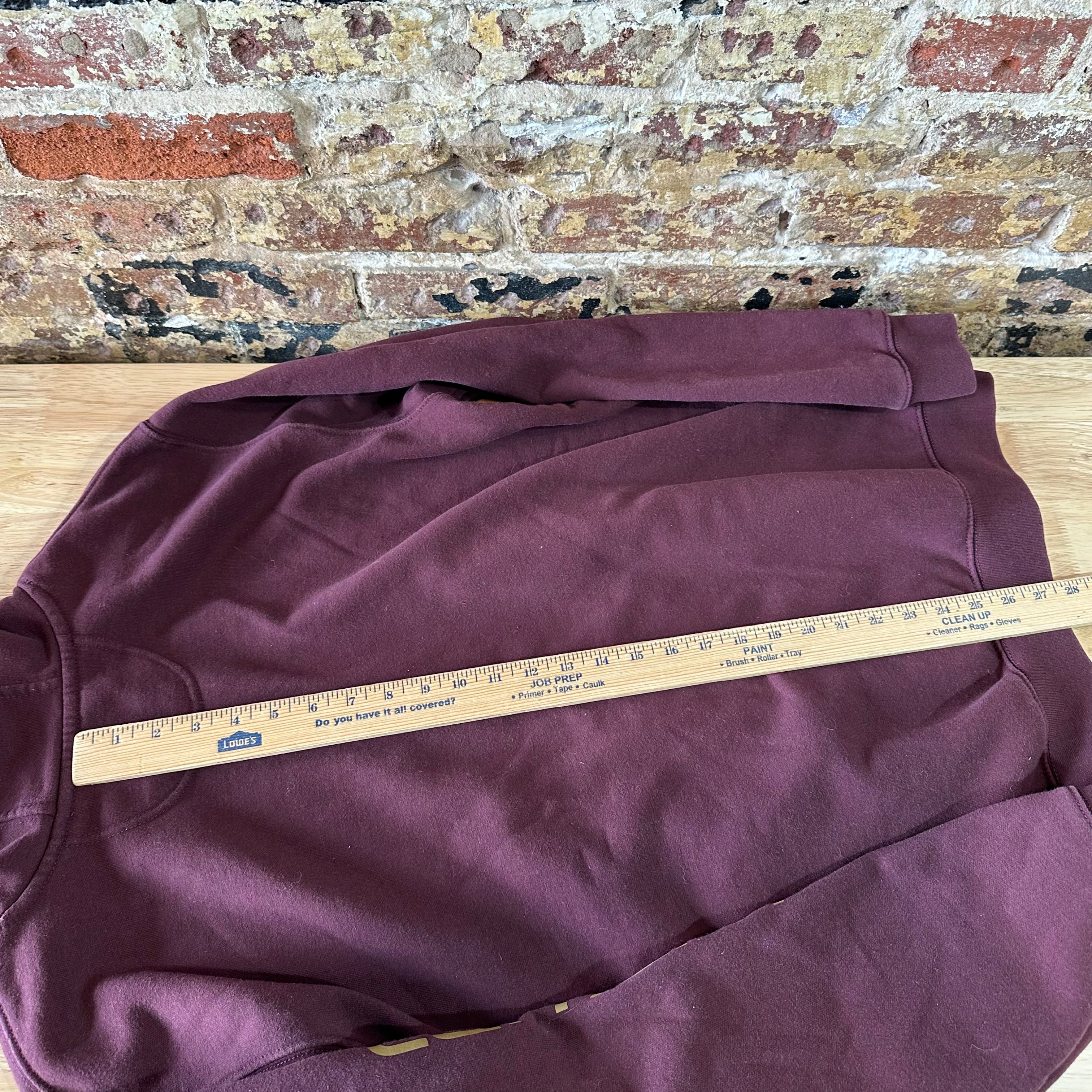 Carhartt Men's Large Sleeve Logo Hoodie Loose Fit Workwear Purple